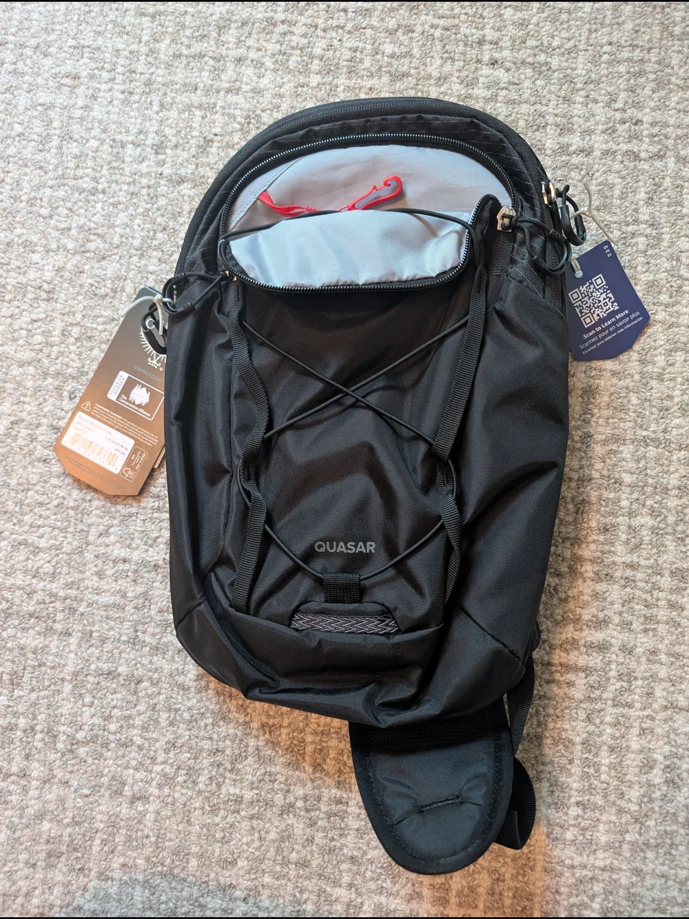 Osprey Quasar Unisex Fit 6L Everyday Sling Bag - Black (NWT)